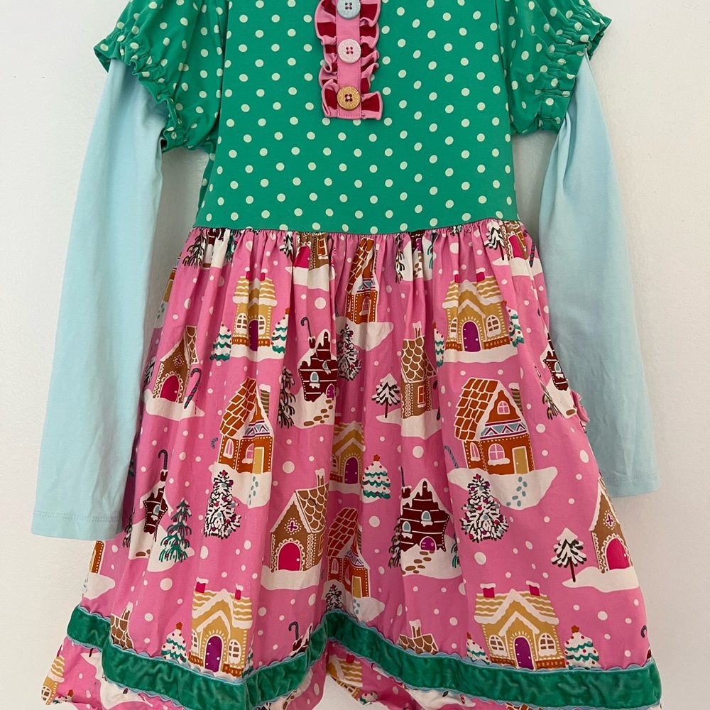 Matilda Jane Gingerbread Village Dress size 8